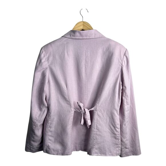 GAP Linen Lavender Purple Blazer Size 12 Preppy Business Pastel Summer Church - Picture 2 of 6